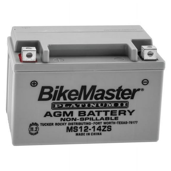 BikeMaster MS12-14ZS BM AGM Platinum II Motorcycle Battery - 151L X 87W X 1
