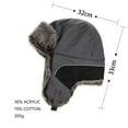 thumbnail image 2 of Fashion Women Men Sport Style Solid Keep Warm Winter Outdoor Cycling Windproof Ear Hats Cap Mens Thermal Retention Hat Tanker Hat Adult Men Winter Hat Plaid Hat Hat Holder Car Big Head Trapper Hat, 2 of 5