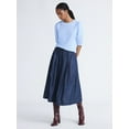 thumbnail image 3 of Free Assembly Women’s and Women's Plus Textured Sweater Tee with Puff Sleeves, Lightweight, Sizes XS-4X, 3 of 6