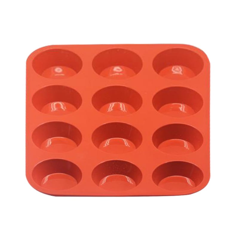 Superior Quality 12Cup Silicone Mold NonStick Muffin Pan Crafted of