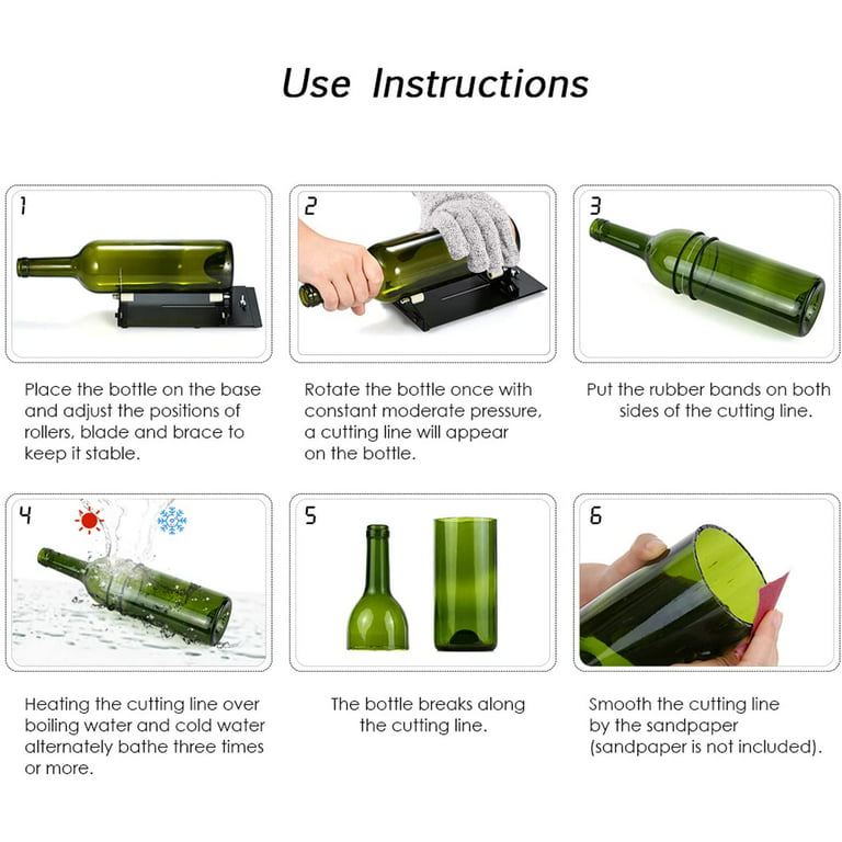 1Set Glass Bottle Cutter Glass Bottle Cutter Kit For Square, Round