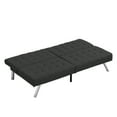 thumbnail image 5 of Sesslife Fabric Sofa Couch Bed, Small Loveseat for Small Spaces, Comfy Couch with Stainless Leg, Mid-Century Modern Sofa for Living Room Bedroom Apartment(Black), 5 of 10