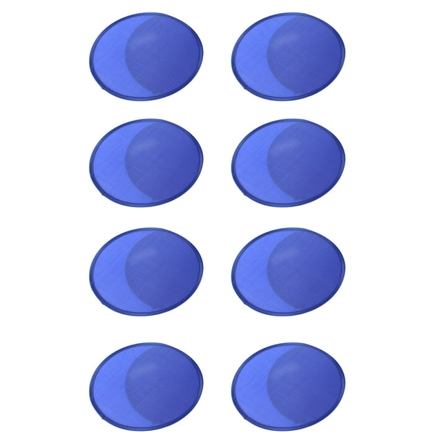8X Abanico Redondo Plegable- Azul