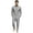 Dark Gray, variant on GrmtClth Mens Everyday Henley Matching Set Stand Collar Long Sleeve Shirt and Drawstring Pants Outdoor Leisure Outfit White M