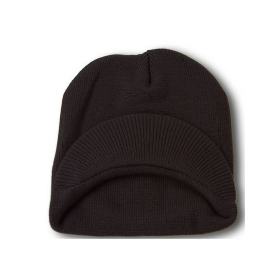 Top Headwear Cuffless  Visor Winter Beanie - Navy