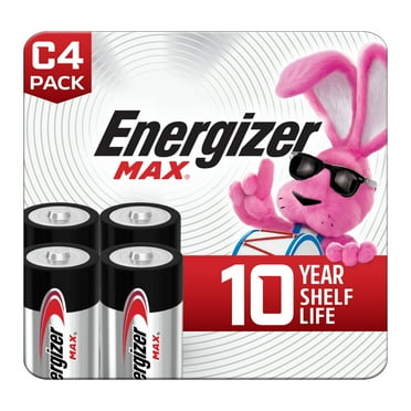 Energizer MAX C Batteries (4 Pack), C Cell Alkaline Batteries