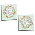thumbnail image 1 of Gango Home Decor Shabby-Chic Retro Garden III & IV Mint by Janelle Penner (Ready to Hang); Two 12x12in Hand-Stretched Canvases, 1 of 5