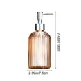 thumbnail image 3 of Stripe Glass Soap Dispenser, Liquid Hand Soap Dispenser, Rustproof Pump for Kitchen & Bathroom, Home Decoration (Yellow), 3 of 6