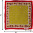 thumbnail image 3 of Motique Accessories Paisley Print Design Bandana-Light Olive, 3 of 4