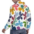 thumbnail image 6 of Lsque Colorful Butterflies Pattern Casual Men's Hoodie,Hooded Sweatshirt with Kangaroo Pocket,Pullover Hoodie-Small, 6 of 7