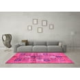thumbnail image 3 of Ahgly Company Indoor Square Abstract Pink Modern Area Rugs, 5' Square, 3 of 4