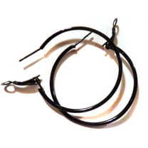 Medium Black Hoop Earrings 1.5 inch Hoops Thin Hoop Earrings