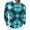 Sky Blue, variant on IROINNID On Sale Button Up Shirts for Men Turndown Half Zipper Colorful Rhombus Digital Printing Long Sleeve Blouse,Khaki
