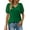 Green, variant on MOSHU Summer Womens Tops Dressy V Neck Blouses for Women Swiss Dot Puff Sleeve Shirts