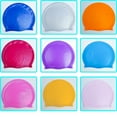 thumbnail image 3 of Bonnet de Bain en Silicone pour Adultes Haute Élasticité Imperméable Cheveux Secs Couleur Pure, 3 of 5