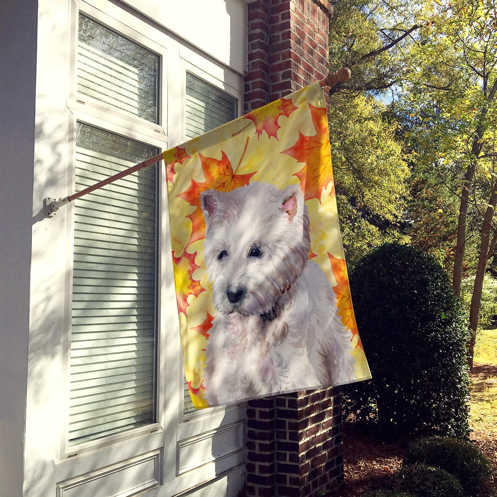 Carolines Treasures BB9962CHF Westie Fall Flag Canvas House Size  Large multicolor