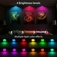 thumbnail image 6 of PUCACHI 3 Pieces Magnetic LED Art Display Lights, 13 RGB Colors, for Photo Frame Artwork, Wireless Painting with Remote Control, Party Home, Wall Decor Puck Lights, Black -RGB, 6 of 10