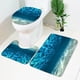thumbnail image 4 of Cortina de Ducha para Baño, Juego de Cuatro Piezas, Alfombrilla de Inodoro En Forma de U, Tapete para Puerta, Tapiz Corto con 12 Ganchos, 4 of 7