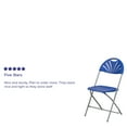 thumbnail image 6 of Emma + Oliver 8 Pack 650 lb. Capacity Blue Plastic Fan Back Folding Chair, 6 of 15