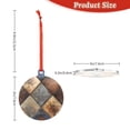 thumbnail image 3 of Zufioo Rustic Tile Pattern Print Large Acrylic Christmas Ornaments, Suitable for Christmas Tree Christmas Holiday Party Pendant Decorations-Round Shape, 3 of 7