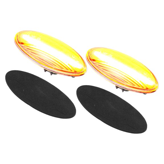 Luz de marcador lateral LED 81730-02 Luces de señal de giro del pasajero del conductor delantero Lámparas de marcador lateral de guardabarros para Toyota Yaris Lente transparente Luz LED ámbar 1 par