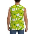 thumbnail image 4 of Uemuo Green Apple Pattern Men's Sleeveless T-Shirt,Muscle Athletic Tank Top, Moisture-wicking Quick-dry Breathable Classic Tee Top for Gym Run Outdoor Sports-, 4 of 8