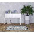 thumbnail image 7 of HomeRoots 521654 3 x 5 ft. Blue & Gray Floral Power Loom Rectangle Area Rug, 7 of 7