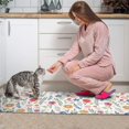 thumbnail image 3 of Pioneer Flower Floral Print Pattern Kitchen Rugs Sets Of 2,Anti Fatigue Kitchen Mat Rugs Non Slip Washable,Decorative Kitchen Floor Mats for Kitchen,Sink,Laundry,17"x30"+17"x47", 3 of 7