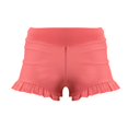 thumbnail image 3 of JIUWEN Girls Athletic Ruffle Shorts High Waisted Yoga Dance Shorts Comfy Workout Gymnastics Shorts-Vermilion-140,Ruffle Shorts,Dance Outfits,Girls Athletic Shorts, 3 of 3