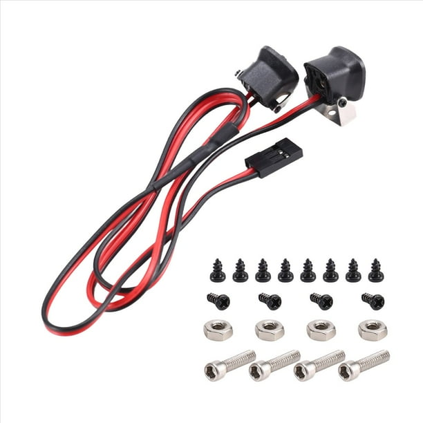 Repuestos de Luces LED Delanteras para Crawler RC 1/10 para Axial SCX10 90046 TRX4 TRX6 Redcat Gen8 2LED Luz Roja