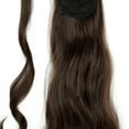 thumbnail image 6 of 20"/ 22" Wavy Curly Wrap  Hair Pieces Ponytail Drawstring Ponytail Extension Body Wave Ponytail Hair Extension Synthetic Loose Long Straight Ponytail Hair Pieces, 6 of 8