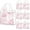 Pink, variant on 24 Pack Pink Floral Clear Gift Bags with Handles & Ribbons for Wedding Birthday Party Favors