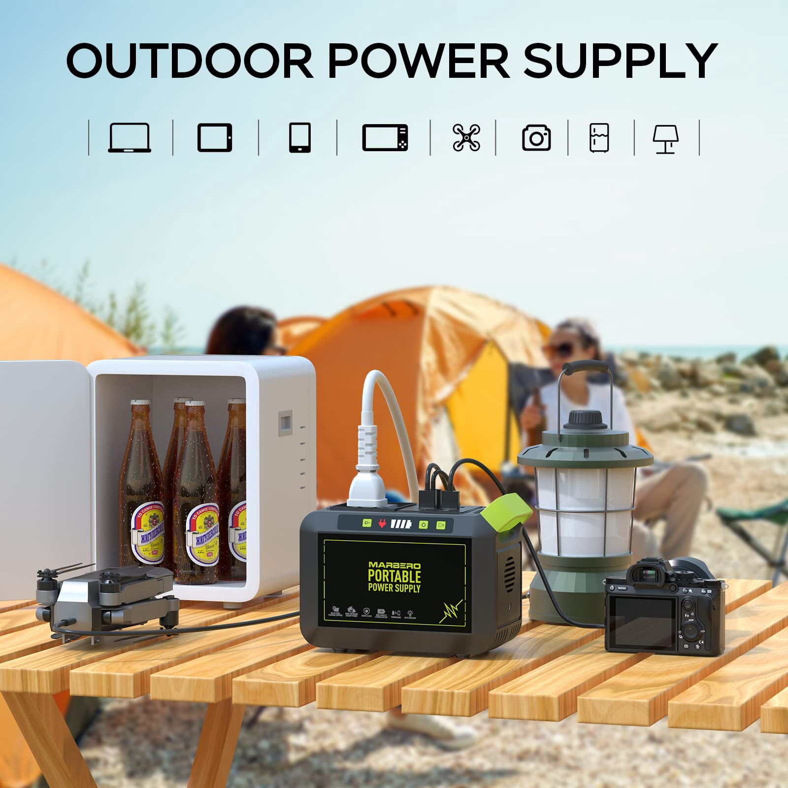 MARBERO 80W Continuous / 120W Peak Portable Solar Generator