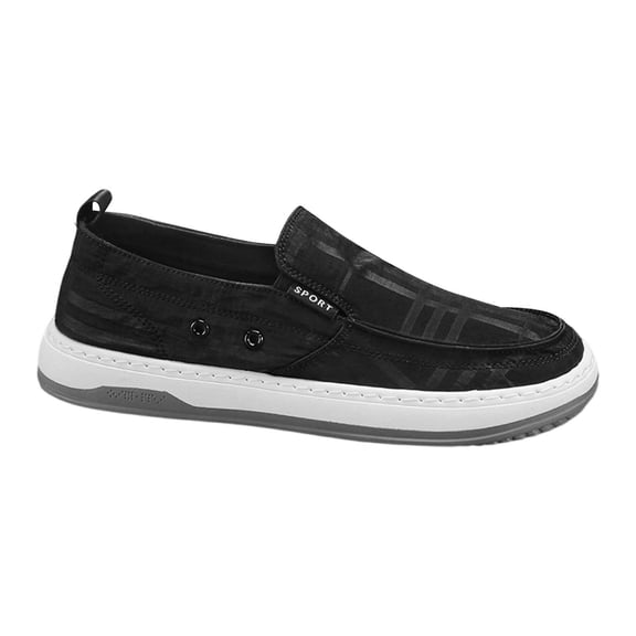 Men's S𝗅ip On Sneakers Lightweight Casual L𝗈afers Shoes Comfort Flat Shoes Wear-Res𝗂st𝖺𝗇𝗍 Non-S𝗅ip Sport Shoes Fashion Breathable Athlet𝗂c Shoes for Driving Work Dress Walking
