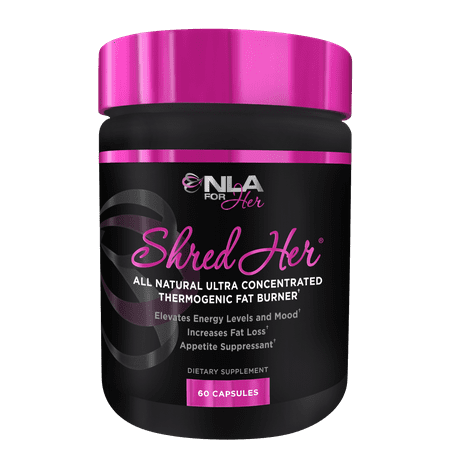 Shred Supplement NLA for Her, Shred Her All Natural Ultra Concentrated Thermogenic Fat Burner Capsules, 60 Ct ()