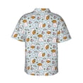 thumbnail image 3 of Daiia Carrot Rabbit Hawaiian Shirt for Men Gentle Cotton Regular Short Sleeve Casual-Small, 3 of 9