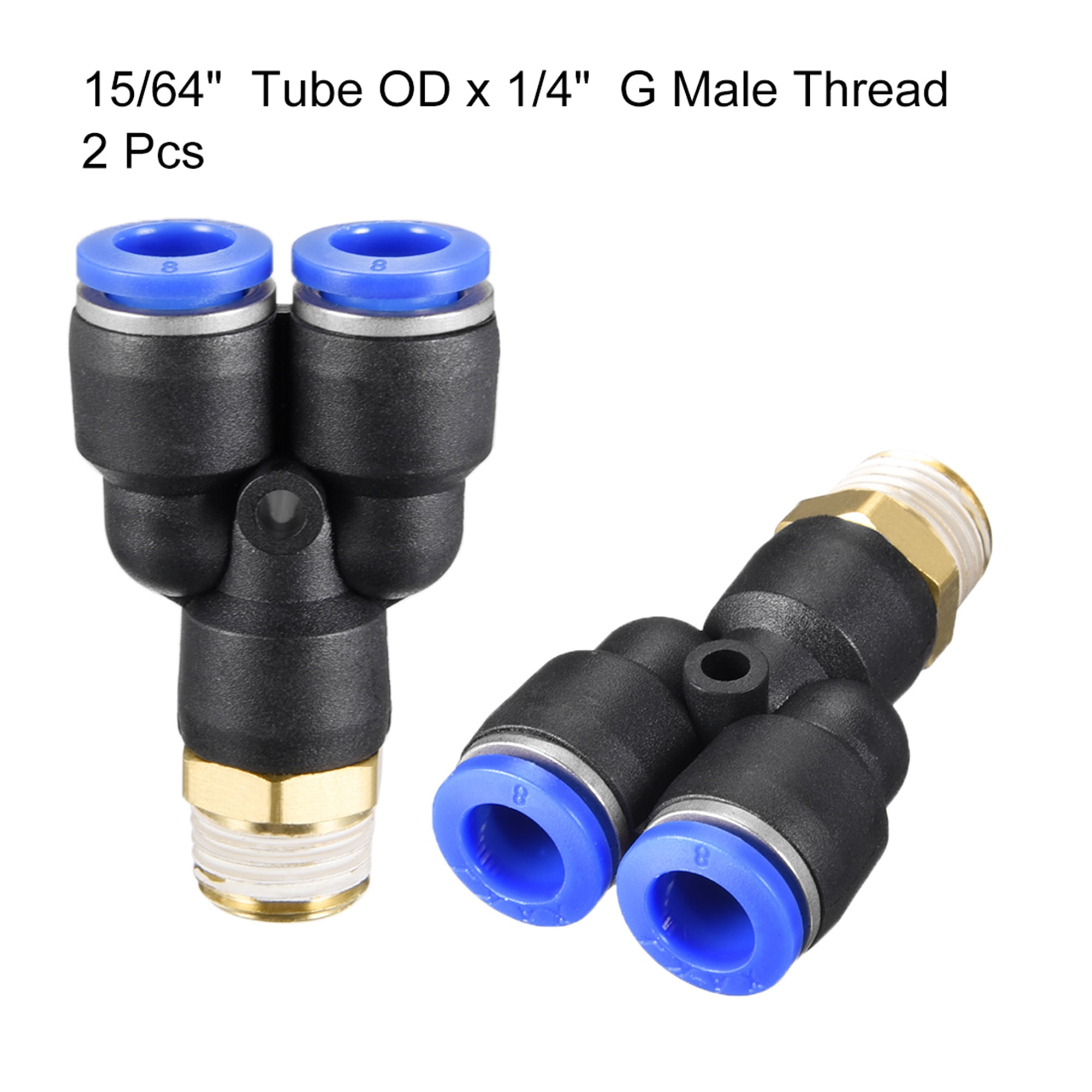 Push To Connect Fittings Y Type Tube Connect 5/16" OD x 1/4" G Male