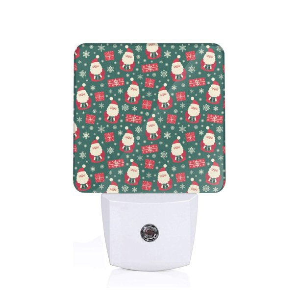 Balery Santa Claus Luz Nocturna LED con Sensor Automático, Enchufe con Sensor Crepuscular, Luz Suave de 0.5W para Dormitorio, Pasillo, Baño-US
