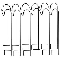 Ashman 35 Inch Shepherd's Hook Premium Metal Outdoor Plant Hanger (12 Pack)