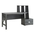 thumbnail image 1 of Pemberly Row Contemporary Wood Multi-Storage Desk in Distressed Gray, 1 of 9