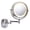 Chrome Plug In, variant on Jerdon Wall-Mounted Makeup Mirror with 5X Magnification - Nickel Makeup Mirror with LED Lights - Plug in - HL65N