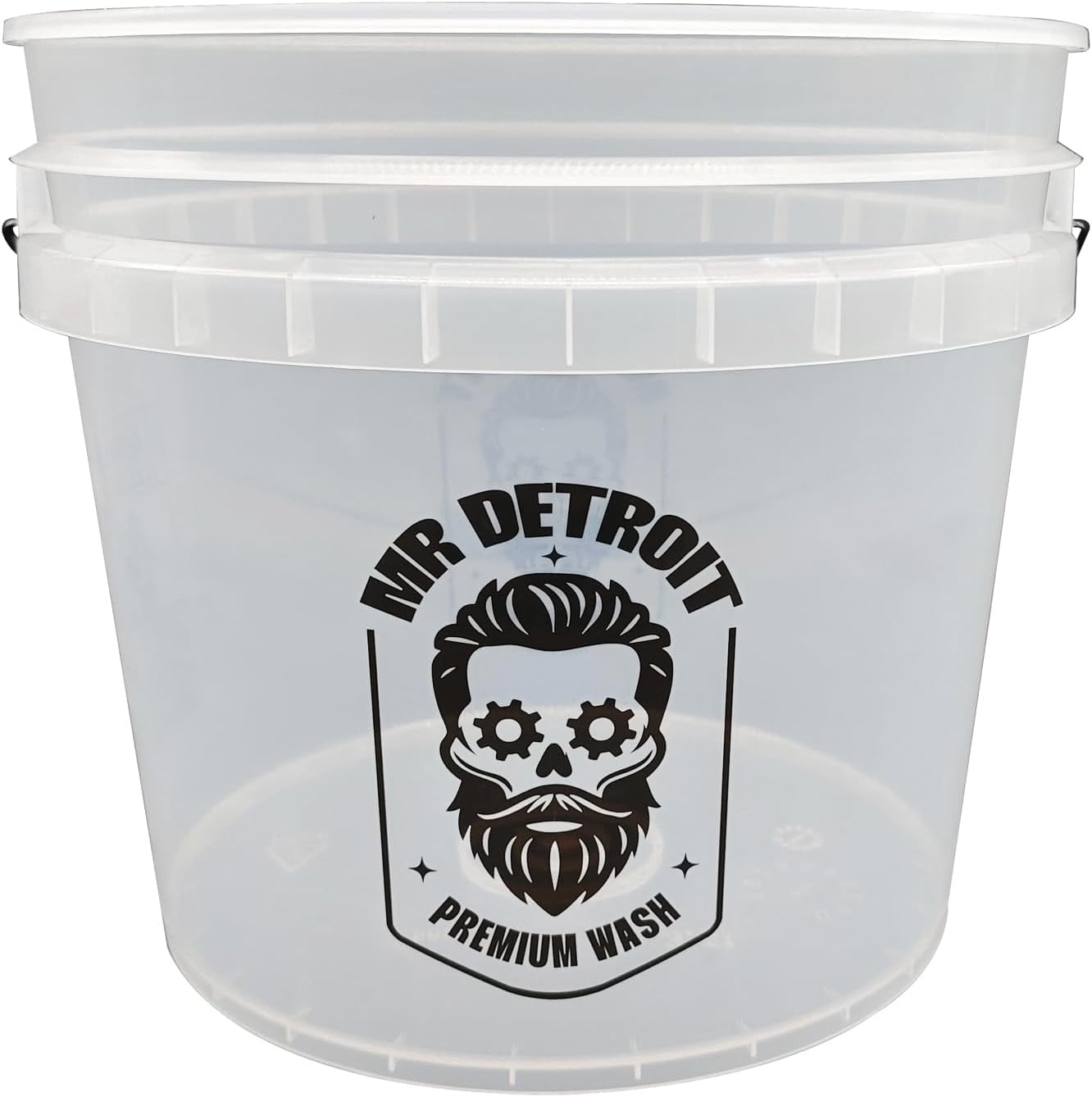 Mr. Detroit - 4pc Car Wash Kit Cleaning Soap Double Noodle Wash Mitt - Free Detailing Cleaner, Heavy Duty Bucket w/ Filter for Auto Home Use