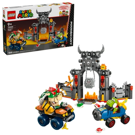 LEGO Super Mario: Mario Kart – Bowser’s Castle Building Toy for Kids - Pretend Play Set for Boys & Girls, Ages 9+ - Nintendo Gift Idea for Young Gamers - W/Yoshi & Bowser Toy Figures - 72039