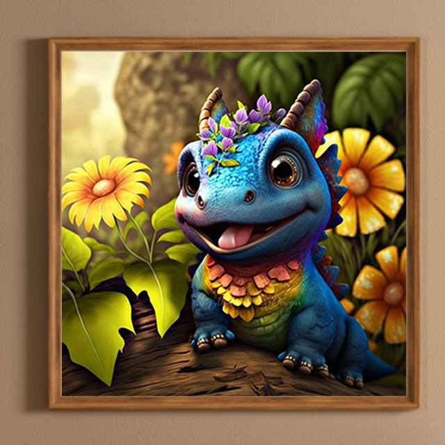Cuadros Decorativos 5D bricolaje ronda completa taladro diamante pintura dragón Kit arte decoración del hogar (ZQ030) Wdftyju embutido en tela