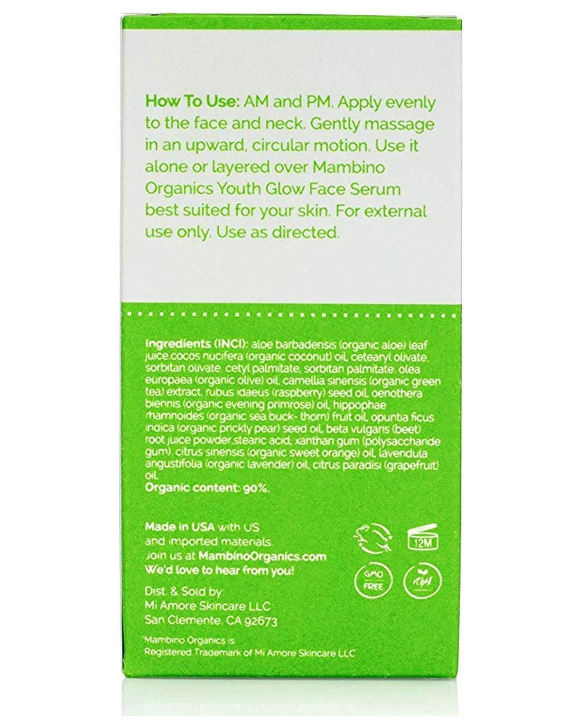 Mambino Organics Face Moisturizer raspberry + Green Tea | Daily Face and Body Moisturizer, 1.7 Fluid Ounce, 3 Pack