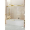 thumbnail image 4 of Glass Warehouse  68 in. - 72 in. x 60in. Frameless Bath Tub Sliding Shower Door Satin Brass Satin, 4 of 5