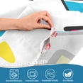 thumbnail image 5 of Yayeee Kitchen Curtains Tier Set of 2 Light Filtering 57"x24" Over Sink Window Panels, Red Triangles, 5 of 7