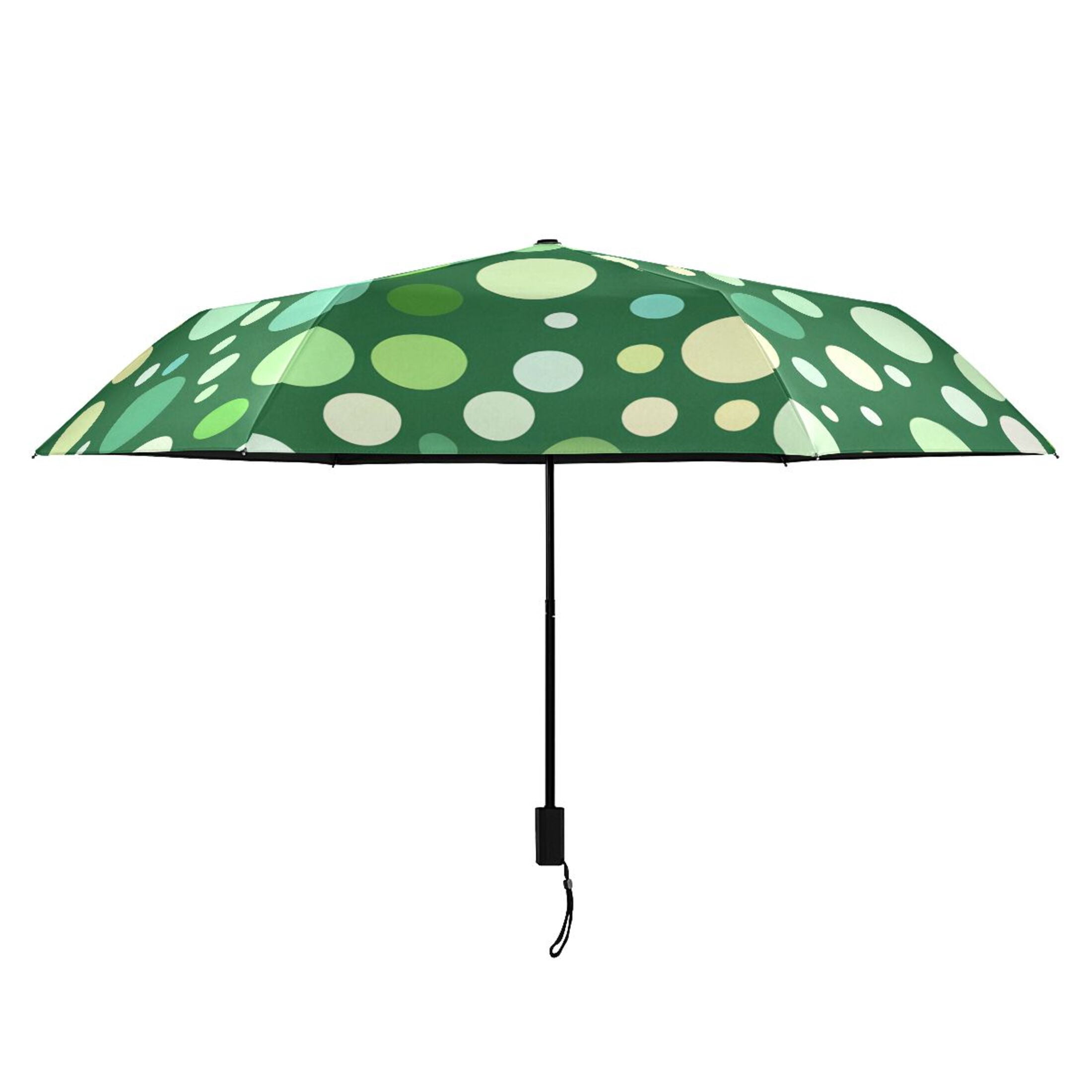 ALAZA Polka Dot UPF 50+ Compact Folding Umbrella for Rain Travel Umbrella Packable