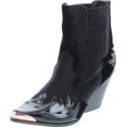 thumbnail image 1 of Cape Robbin Bottine Cowboy à Motif Flamme Pointu pour Femmes, Noir Mix Media, 8, 1 of 4