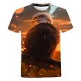 thumbnail image 4 of Camiseta con estampado 3D de animales de águila de verano, camiseta de moda para mujer, camiseta de manga corta con cuello redondo, camiseta de gran tamaño, 4 of 4